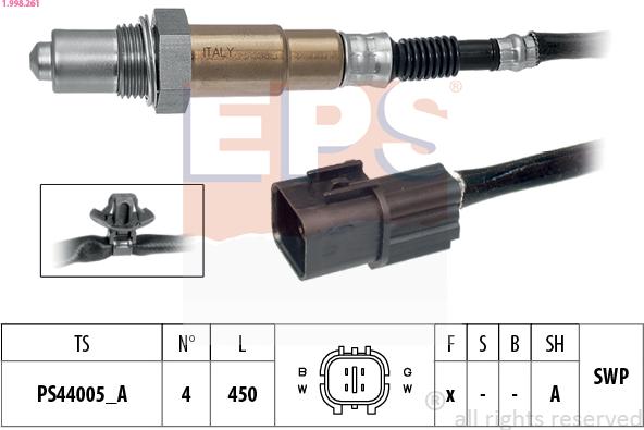 EPS 1.998.261 - Oxygen, Lambda Sensor onlydrive.pro