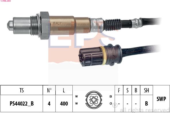 EPS 1.998.284 - Oxygen, Lambda Sensor onlydrive.pro