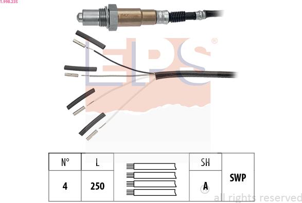 EPS 1.998.235 - Oxygen, Lambda Sensor onlydrive.pro