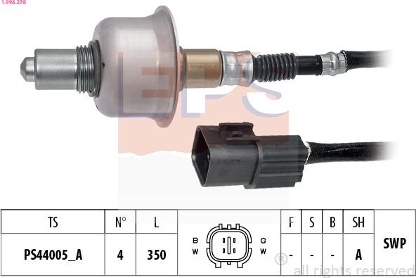 EPS 1.998.276 - Oxygen, Lambda Sensor onlydrive.pro