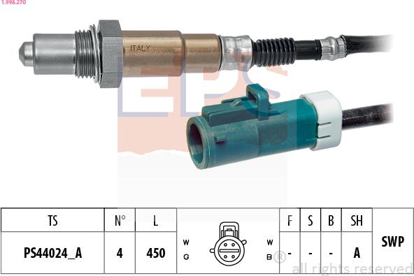 EPS 1.998.270 - Oxygen, Lambda Sensor onlydrive.pro