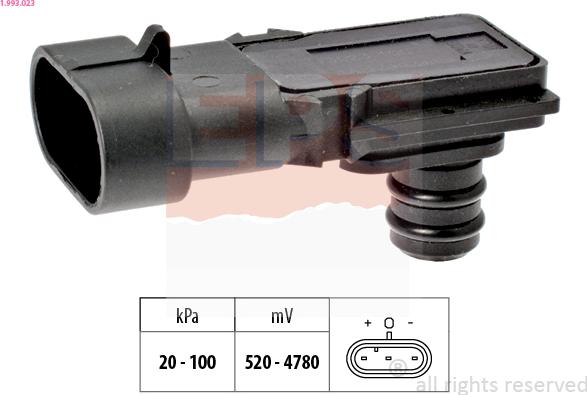 EPS 1.993.023 - Paineilma-anturi, korkeus onlydrive.pro