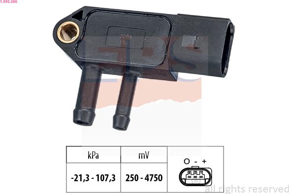 EPS 1.993.266 - Sensor, exhaust pressure onlydrive.pro