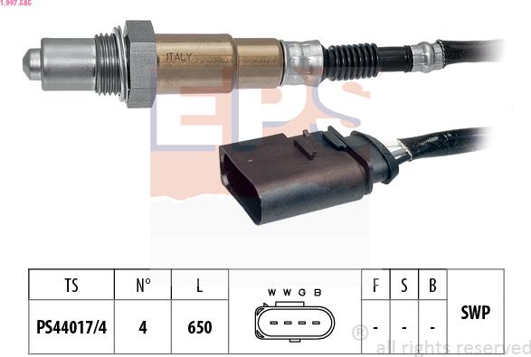 EPS 1.997.585 - Oxygen, Lambda Sensor onlydrive.pro