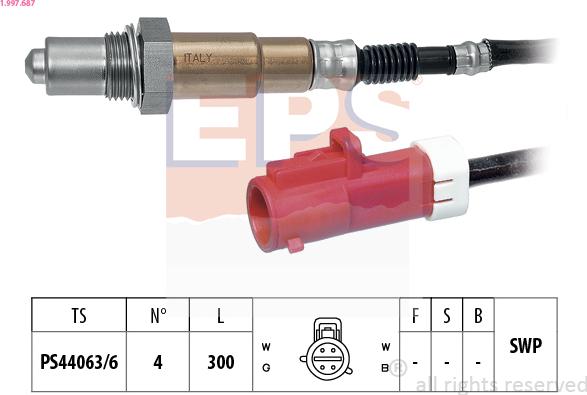 EPS 1.997.687 - Oxygen, Lambda Sensor onlydrive.pro