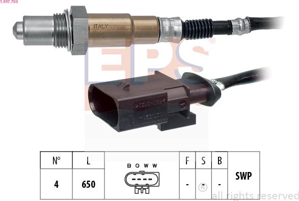 EPS 1.997.750 - Oxygen, Lambda Sensor onlydrive.pro