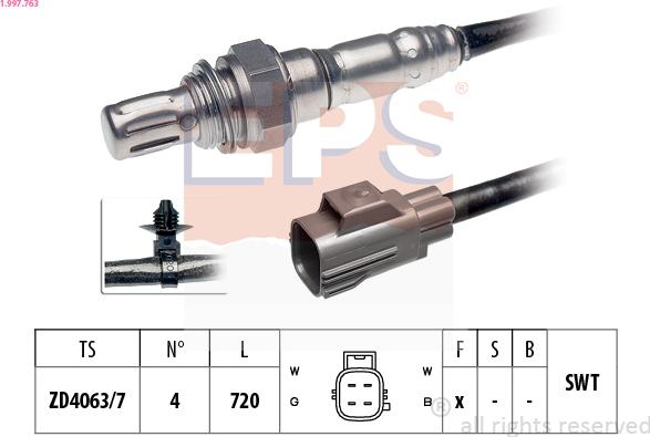 EPS 1.997.763 - Oxygen, Lambda Sensor onlydrive.pro