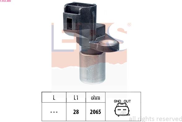 EPS 1.953.490 - Sensor, crankshaft pulse onlydrive.pro