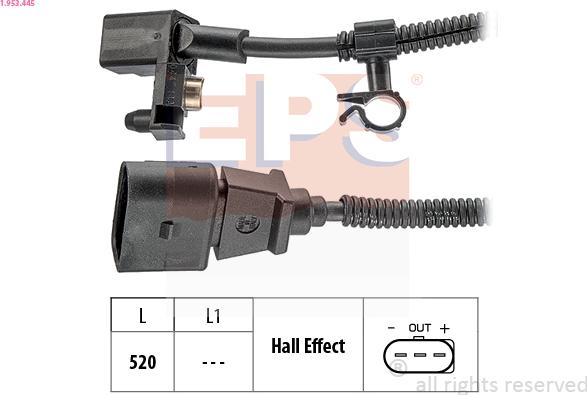 EPS 1.953.445 - Sensor, crankshaft pulse onlydrive.pro