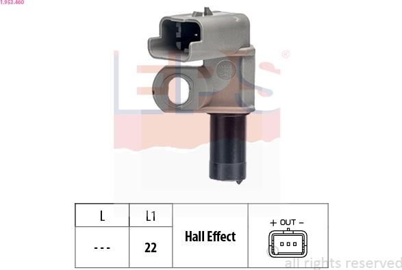 EPS 1.953.460 - Sensor, camshaft position onlydrive.pro