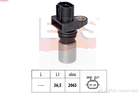 EPS 1.953.417 - Sensor, crankshaft pulse onlydrive.pro