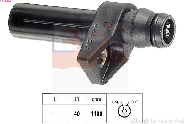 EPS 1.953.483 - Sensor, crankshaft pulse onlydrive.pro