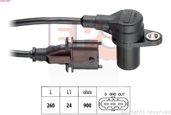 EPS 1.953.476 - Sensor, camshaft position onlydrive.pro