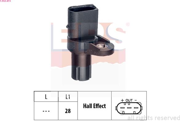 EPS 1.953.473 - Sensor, crankshaft pulse onlydrive.pro