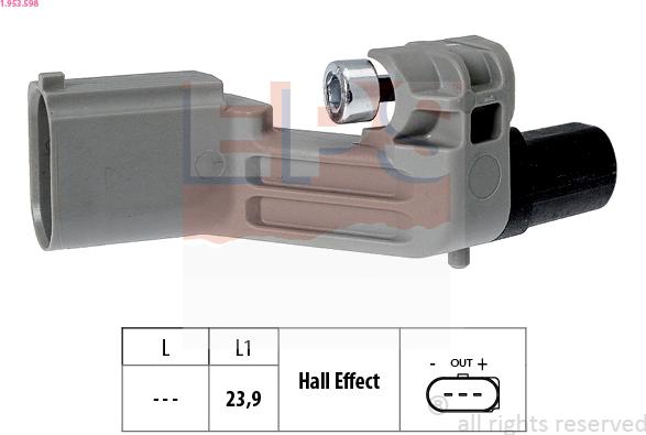 EPS 1.953.598 - Sensor, crankshaft pulse onlydrive.pro