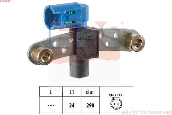 EPS 1.953.597 - Jutiklis, alkūninio veleno impulsas onlydrive.pro