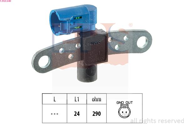 EPS 1.953.540 - Sensor, crankshaft pulse onlydrive.pro