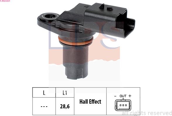 EPS 1.953.551 - Sensor, camshaft position onlydrive.pro