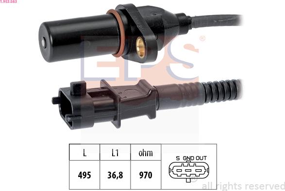 EPS 1.953.563 - Sensor, crankshaft pulse onlydrive.pro