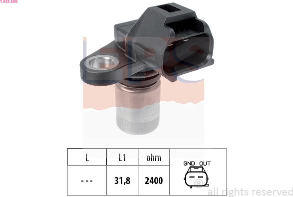 EPS 1.953.509 - Sensor, crankshaft pulse onlydrive.pro