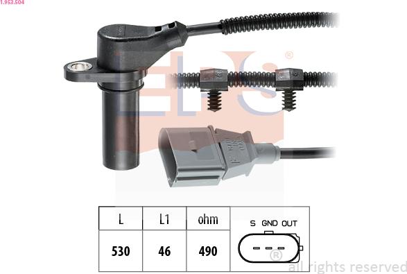 EPS 1.953.504 - Sensor, crankshaft pulse onlydrive.pro