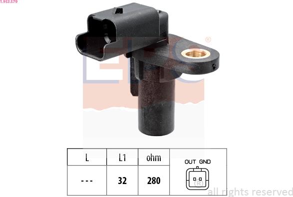 EPS 1.953.579 - Sensor, crankshaft pulse onlydrive.pro