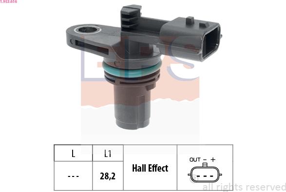 EPS 1.953.616 - Sensor, crankshaft pulse onlydrive.pro