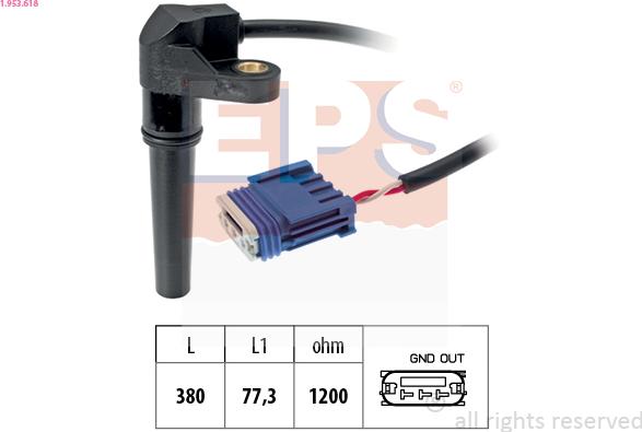 EPS 1.953.618 - RPM jutiklis, automatinė transmisija onlydrive.pro