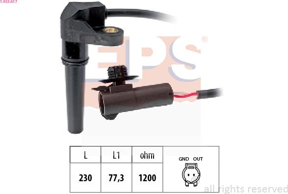 EPS 1.953.617 - RPM jutiklis, automatinė transmisija onlydrive.pro