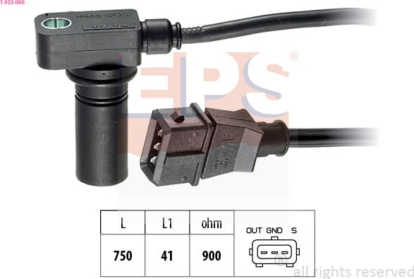 EPS 1.953.066 - Sensor, crankshaft pulse onlydrive.pro