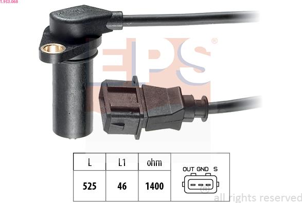 EPS 1.953.068 - Sensor, crankshaft pulse onlydrive.pro