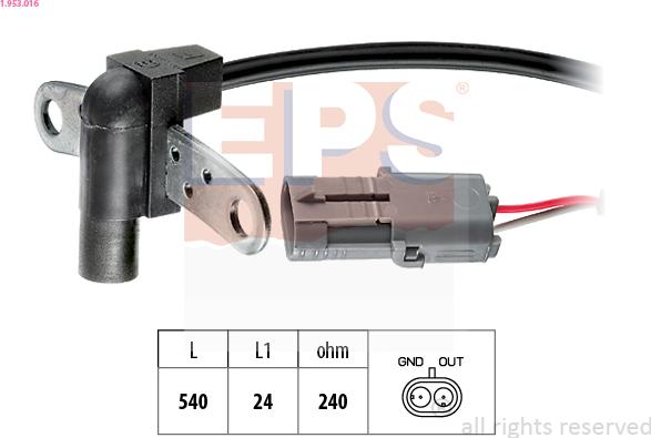 EPS 1.953.016 - Jutiklis, alkūninio veleno impulsas onlydrive.pro