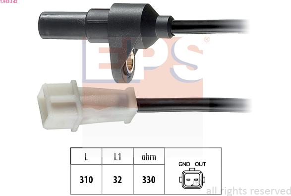 EPS 1.953.142 - Sensor, crankshaft pulse onlydrive.pro