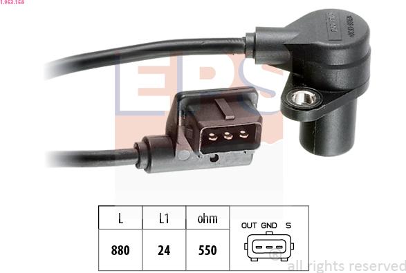 EPS 1.953.158 - Sensor, crankshaft pulse onlydrive.pro