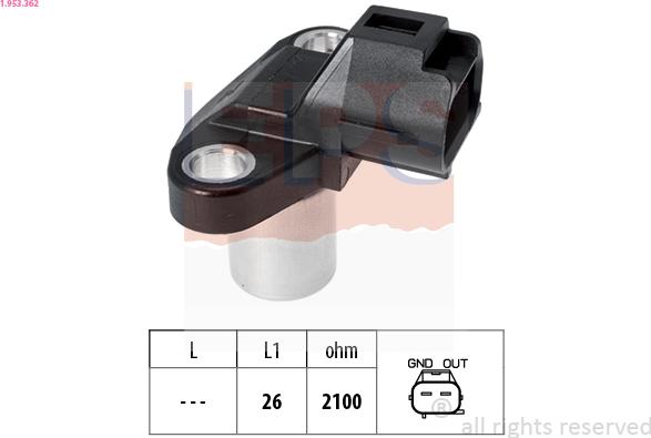 EPS 1.953.362 - Sensor, camshaft position onlydrive.pro