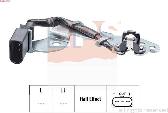 EPS 1.953.367 - Sensor, camshaft position onlydrive.pro