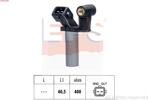 EPS 1.953.307 - Sensor, crankshaft pulse onlydrive.pro