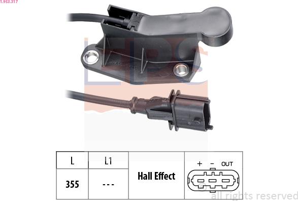 EPS 1.953.317 - Sensor, camshaft position onlydrive.pro