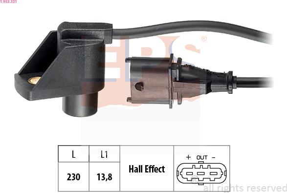 EPS 1.953.331 - Sensor, camshaft position onlydrive.pro