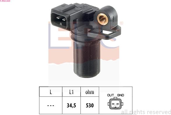 EPS 1.953.323 - Sensor, crankshaft pulse onlydrive.pro