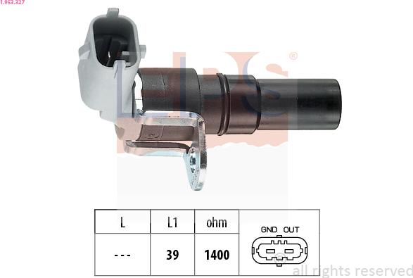 EPS 1.953.327 - Sensor, crankshaft pulse onlydrive.pro