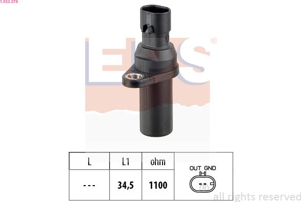 EPS 1.953.378 - Sensor, crankshaft pulse onlydrive.pro