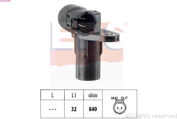 EPS 1.953.291 - Sensor, crankshaft pulse onlydrive.pro