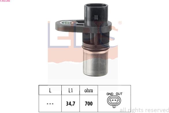 EPS 1.953.292 - Sensor, crankshaft pulse onlydrive.pro