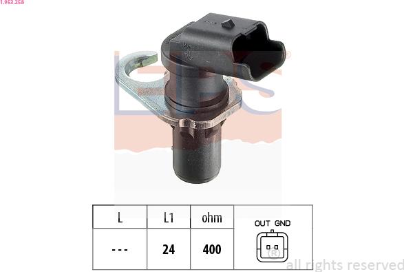 EPS 1.953.258 - Sensor, crankshaft pulse onlydrive.pro