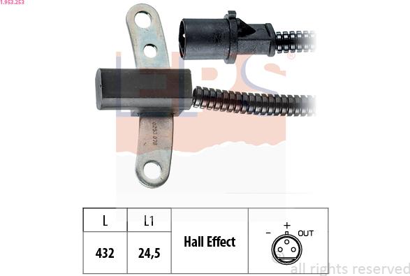 EPS 1.953.253 - Sensor, crankshaft pulse onlydrive.pro