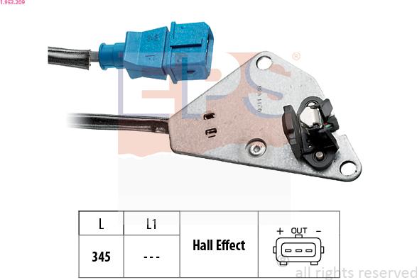 EPS 1.953.209 - Sensor, camshaft position onlydrive.pro