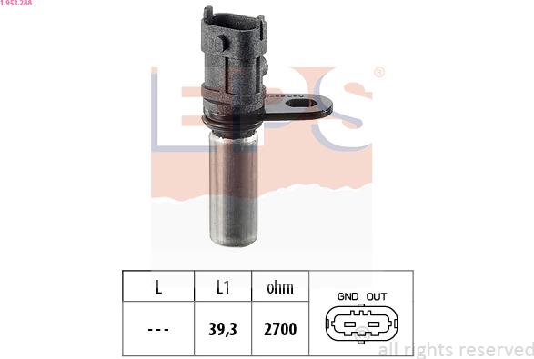 EPS 1.953.288 - Sensor, crankshaft pulse onlydrive.pro