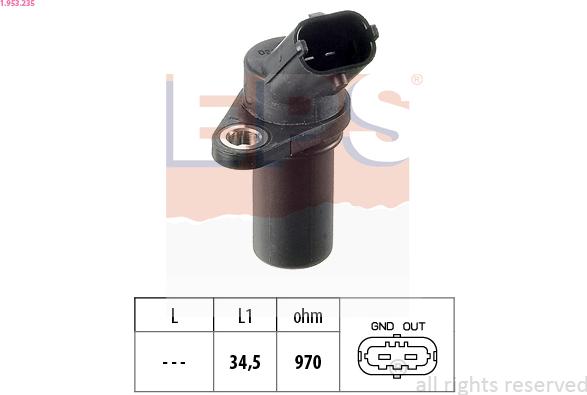 EPS 1.953.235 - Sensor, crankshaft pulse onlydrive.pro