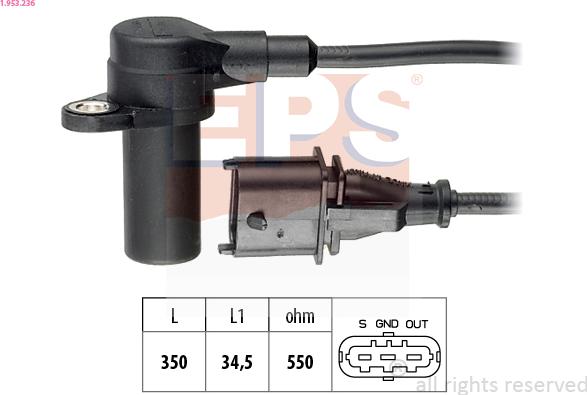 EPS 1.953.236 - Sensor, crankshaft pulse onlydrive.pro